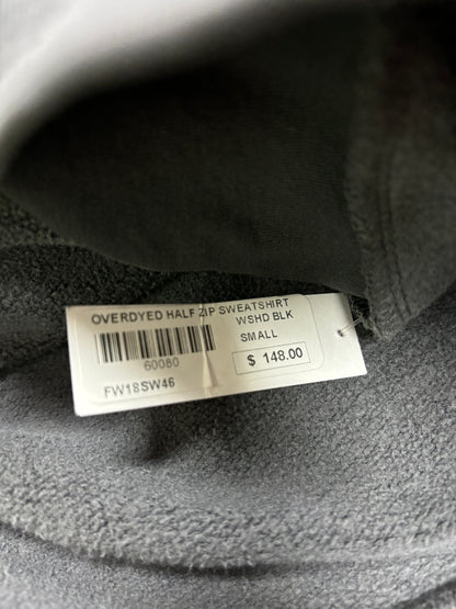 Supreme overdyed half zip sweatshirt S