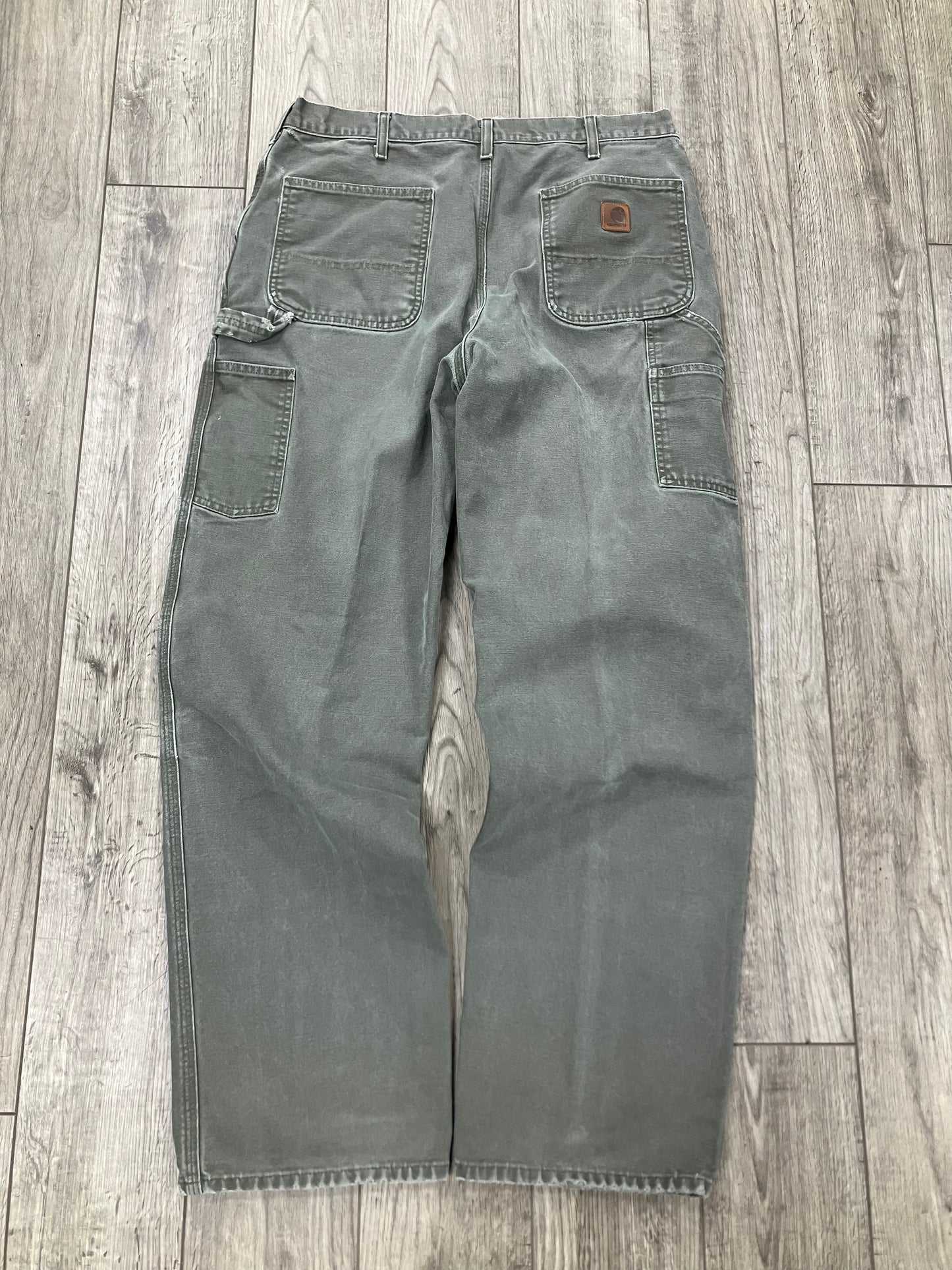 36-Carhartt Faded Gray Carpenter Pants