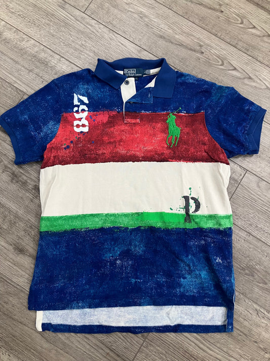 L-Polo Watercolor Stripes
