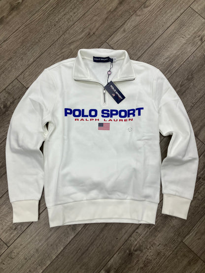 S-Ralph Lauren Polo Sport White Quarter Zip