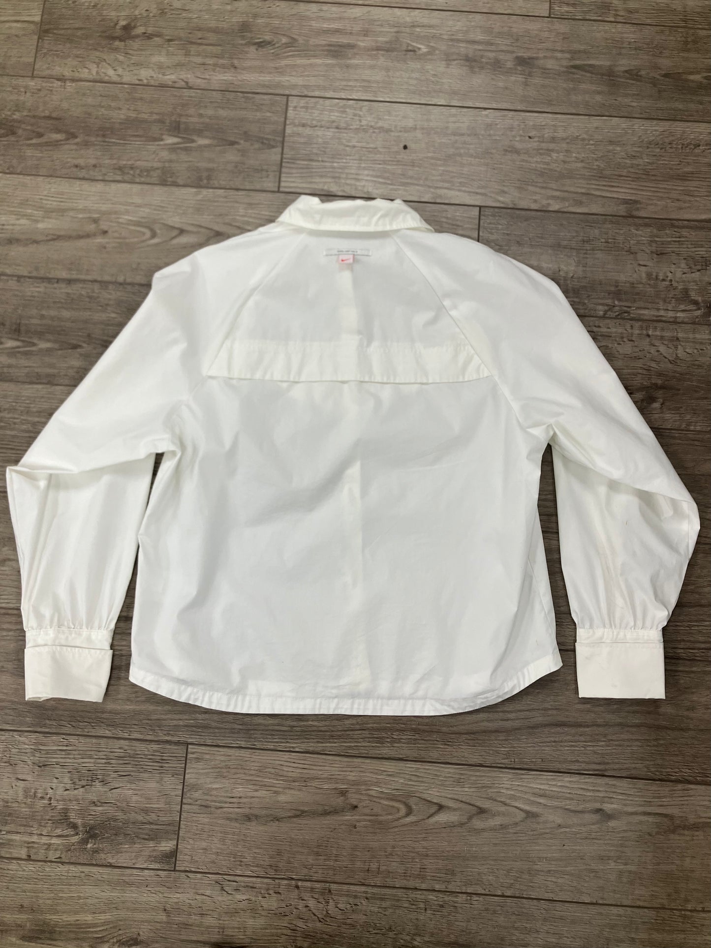 XS-Nike White Overshirt Button Up