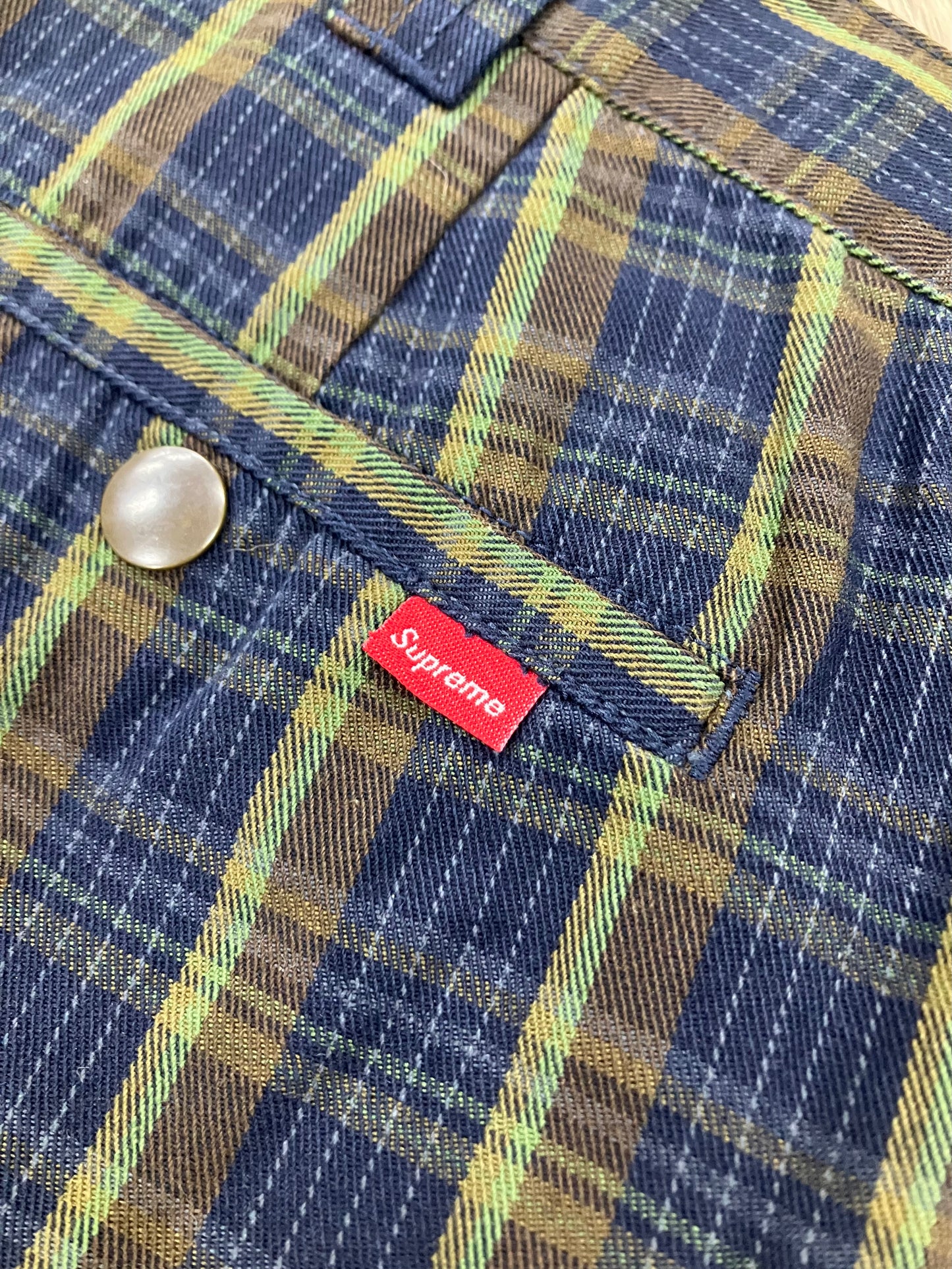 30-Supreme Plaid/Navy Work Pants