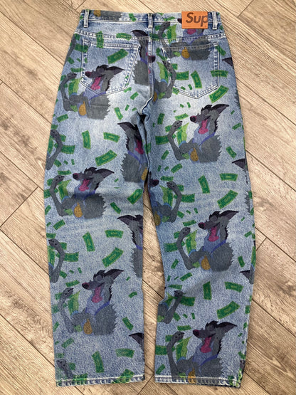 30-Supreme All Dogs Go To Heaven Loose Fit Jeans