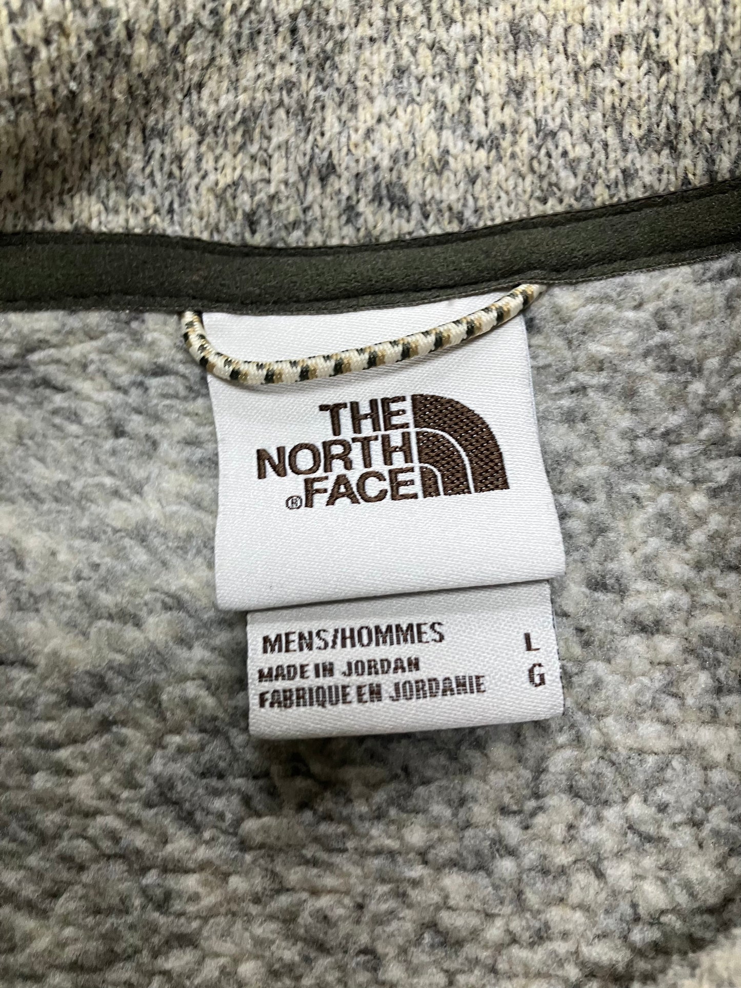 North Face Beige Fleece Jacket Size L