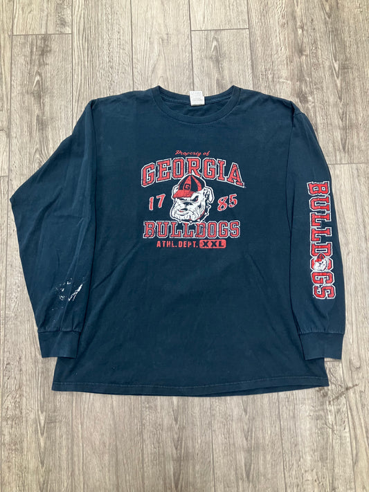 Georgia Bulldogs Black Long Sleeve Tee Size XL