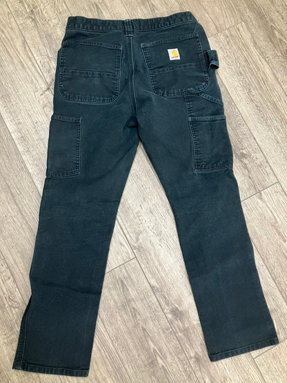 31-Black Carhartt double Knee pants