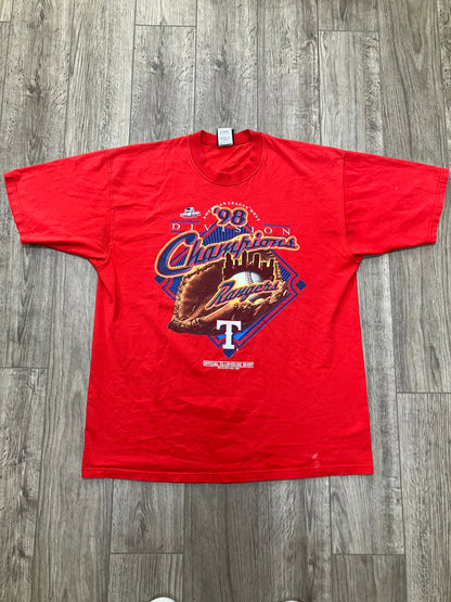 Vintage 1998 Texas Rangers Division Champs Tee Size XL