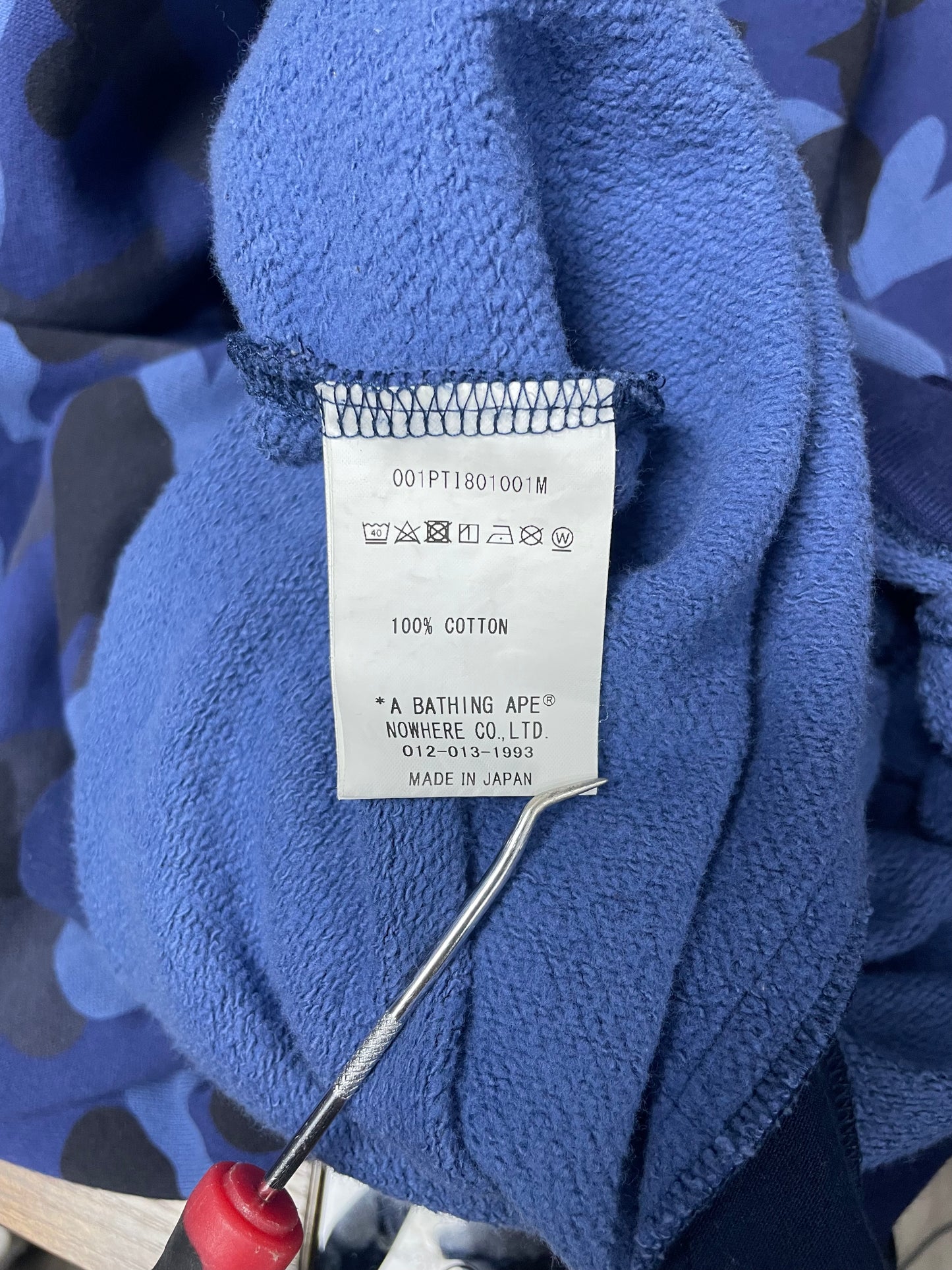 2XL-Bape Navy Blue Camo Sweatpants