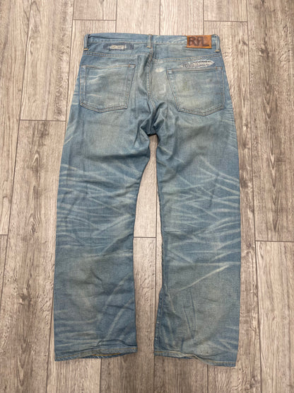 32-RRL 5 Pocket Distressed Selvedge Jeans