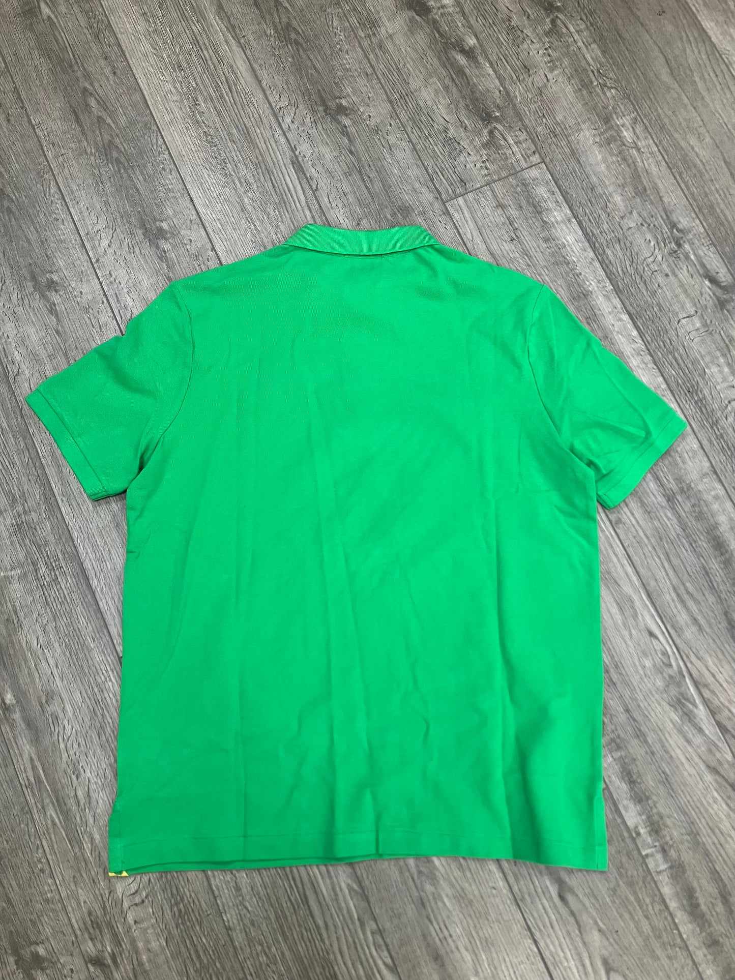 L-Ralph Lauren Lime Green striped Polo
