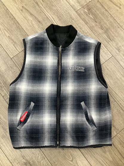 M-Supreme Reversible Plaid Vest