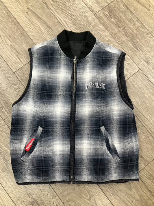 M-Supreme Reversible Plaid Vest
