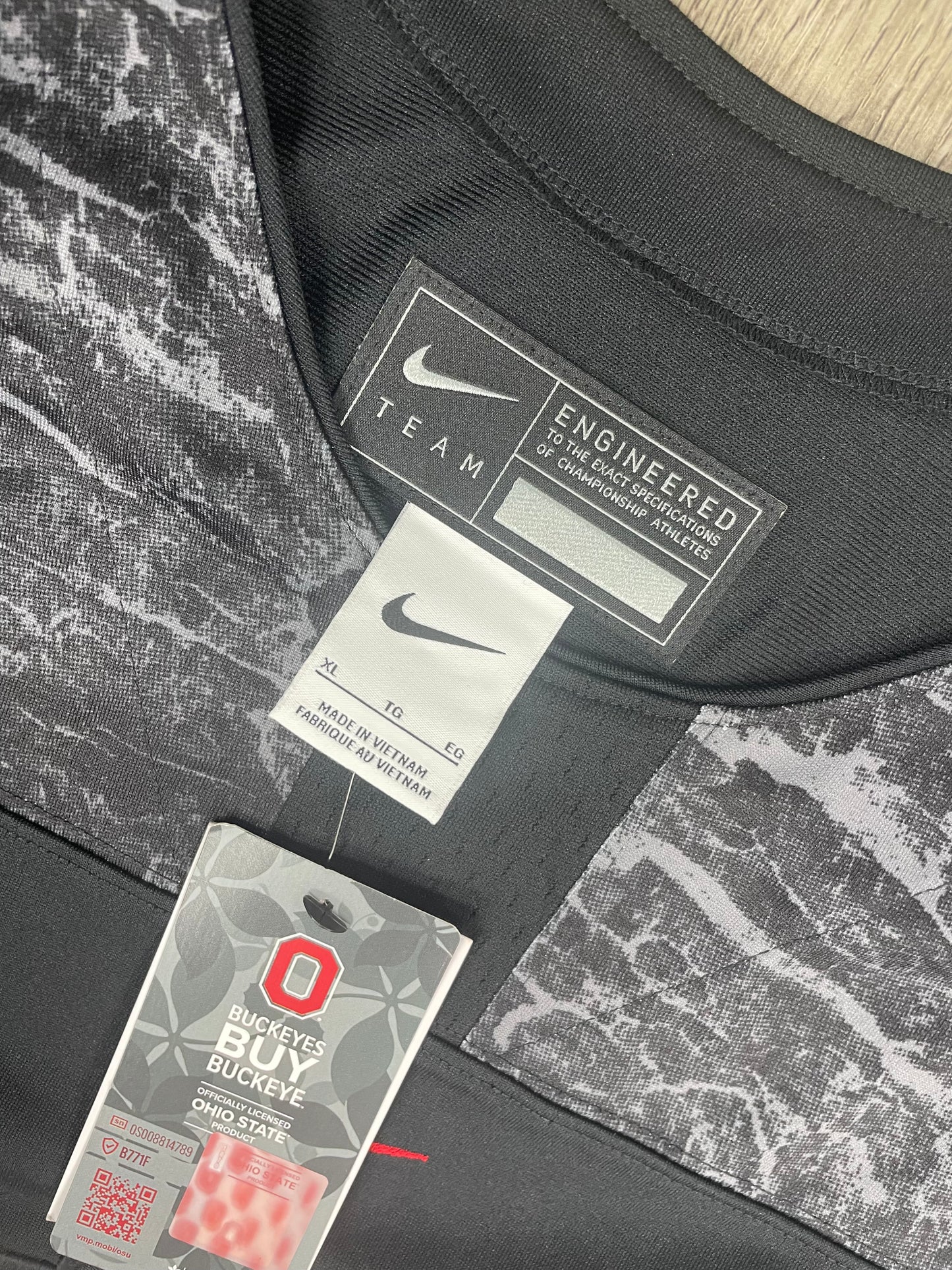 XL-Nike Ohio State Buckeyes Team Black Ice Jersey