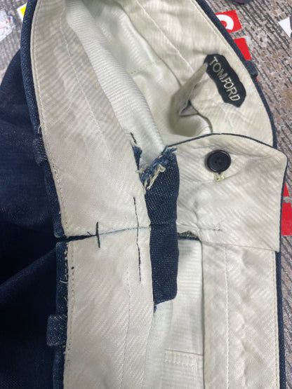 34-Tom Ford Indigo Blue Dress Pants