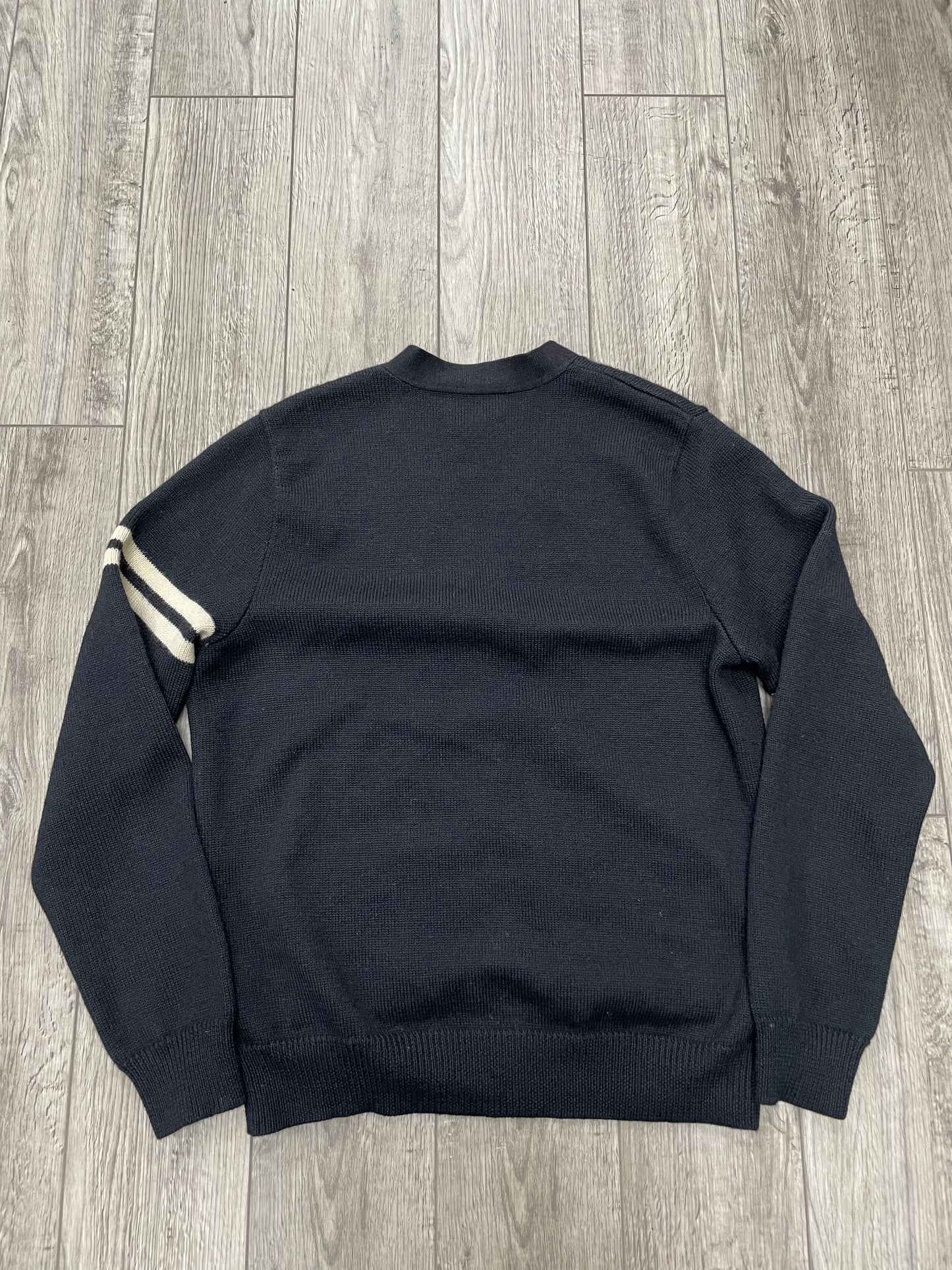 L-Ralph Lauren Rugby Side Stripe Black Cardigan