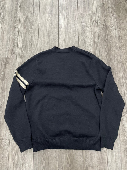 L-Ralph Lauren Rugby Side Stripe Black Cardigan