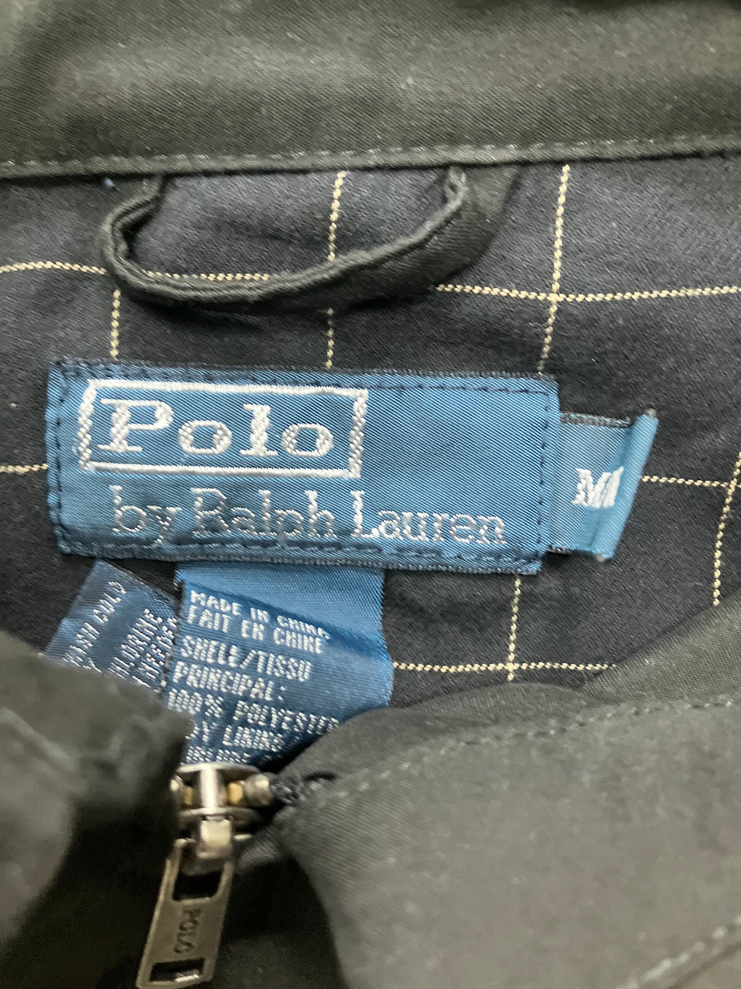 Polo Black Harrington Jacket Size M