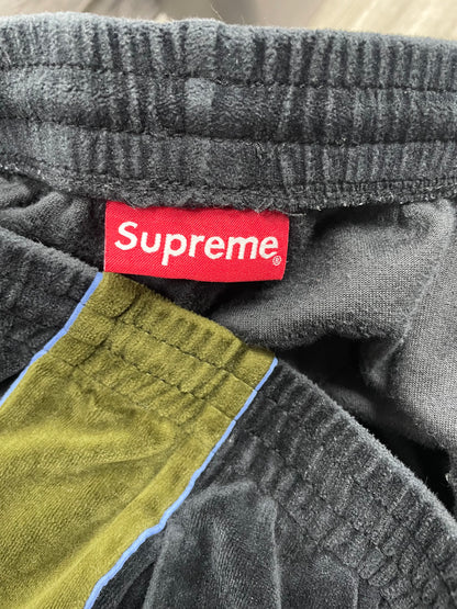 M-Supreme Velour Track Olive Jogger Pants