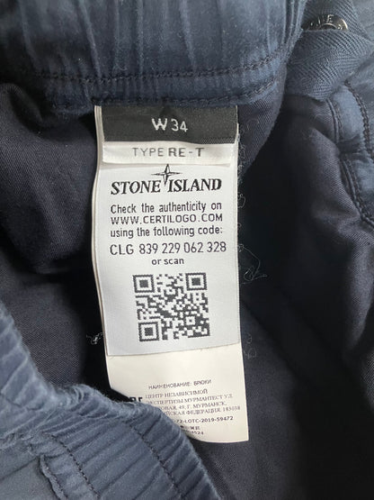 34-Stone Island Compass-Patch Cargo Pants