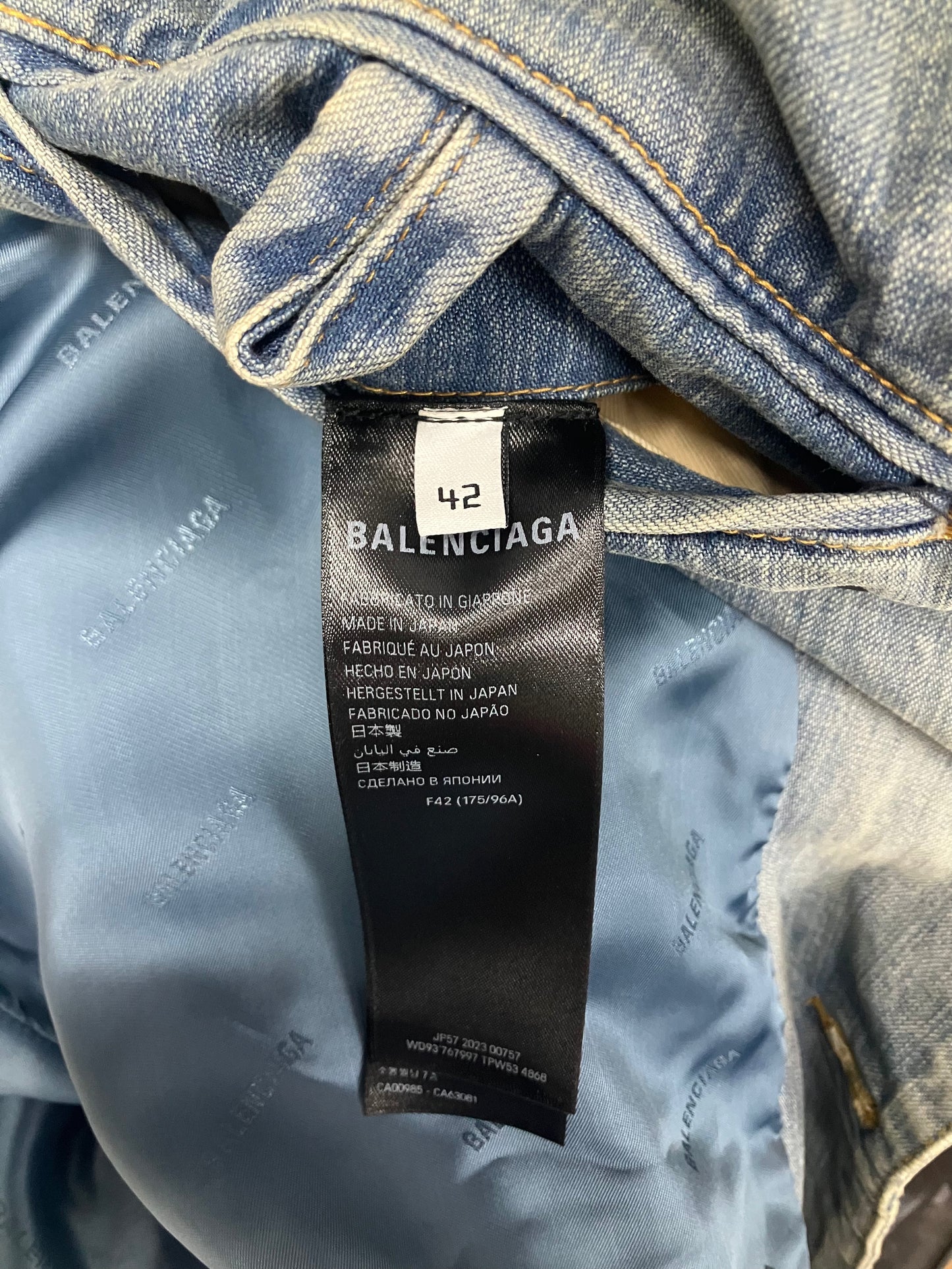 42-Balenciaga Denim Blazer Jacket