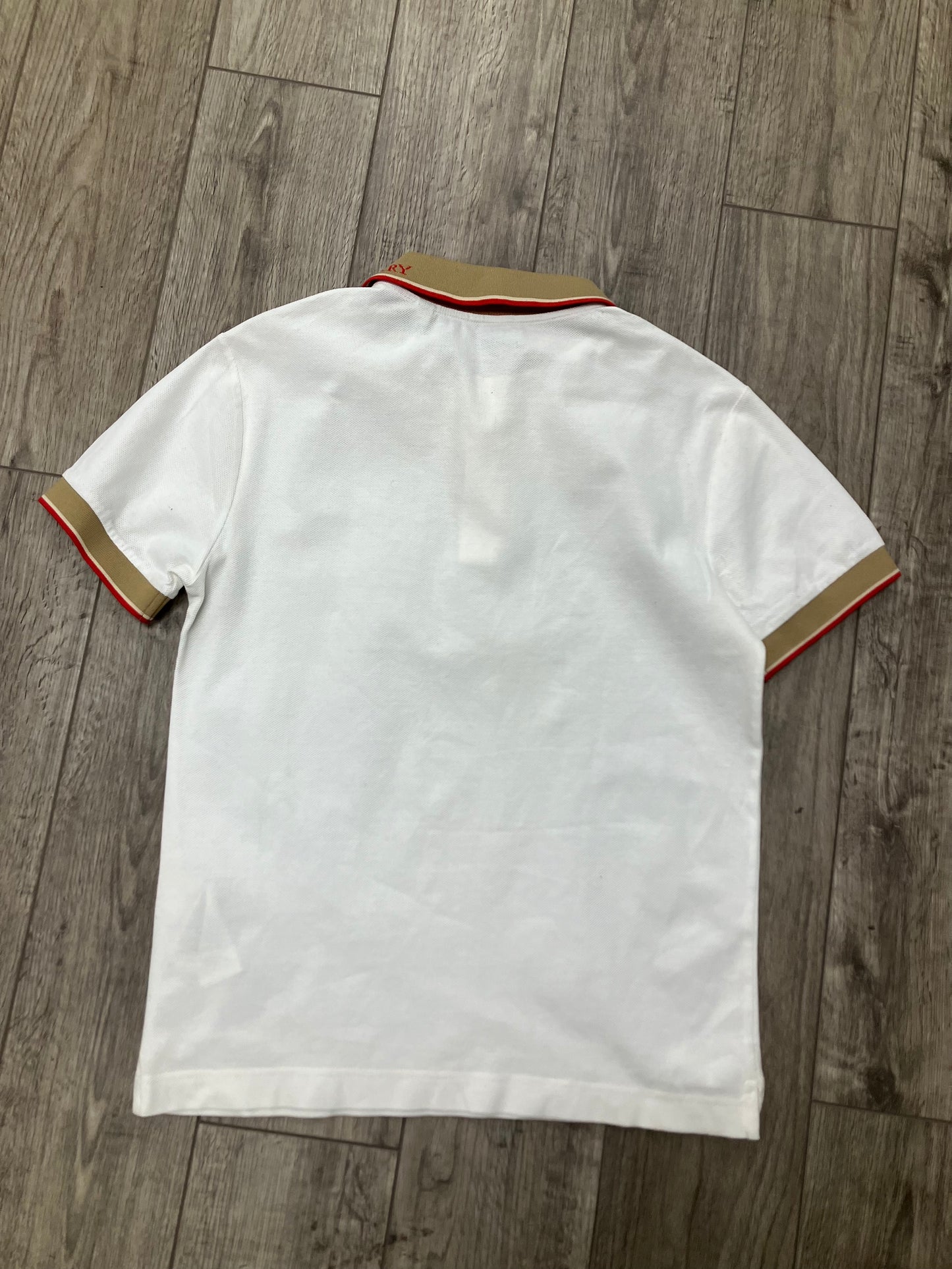 S-Burberry Collar Logo Polo Shirt