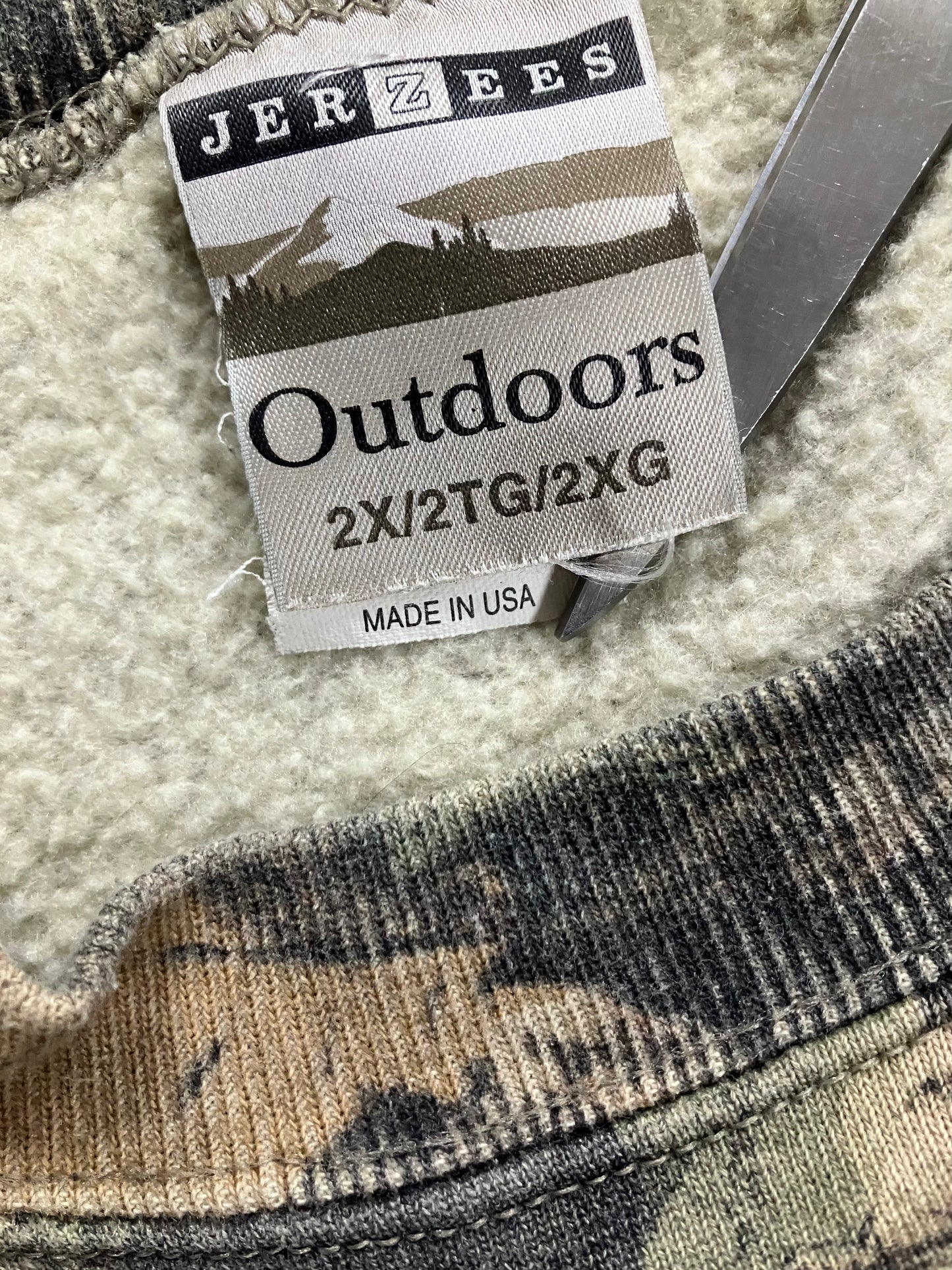 2XL-Jerzees Outdoors Vintage Camo Crewneck