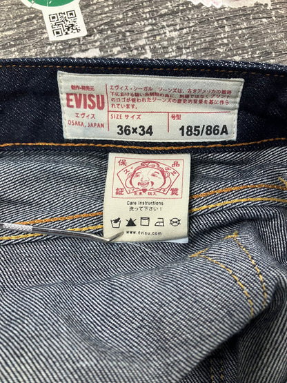 36 - Evisu Multi-Pocket Red Seagull Selvedge Jeans