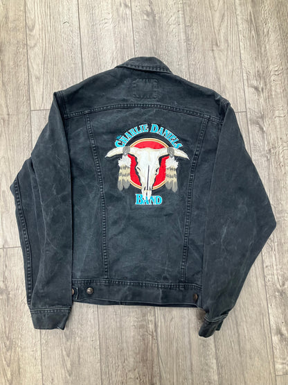 Vintage Charlie Daniel’s Band Black Denim Jacket Size M