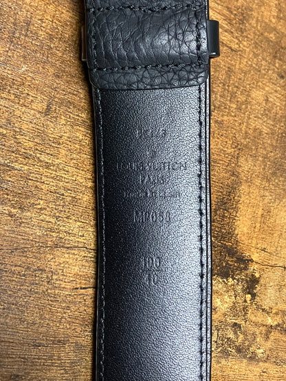 40-Louis Vuitton by Virgil Abloh Chain Belt Black Leather