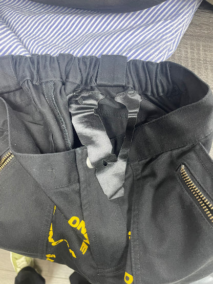 S-Vlone Black/Yellow Bondage Pants