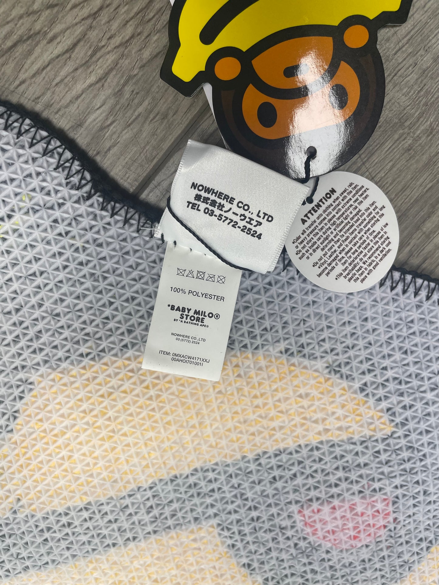 BAPE Baby Milo Face Banana Rug