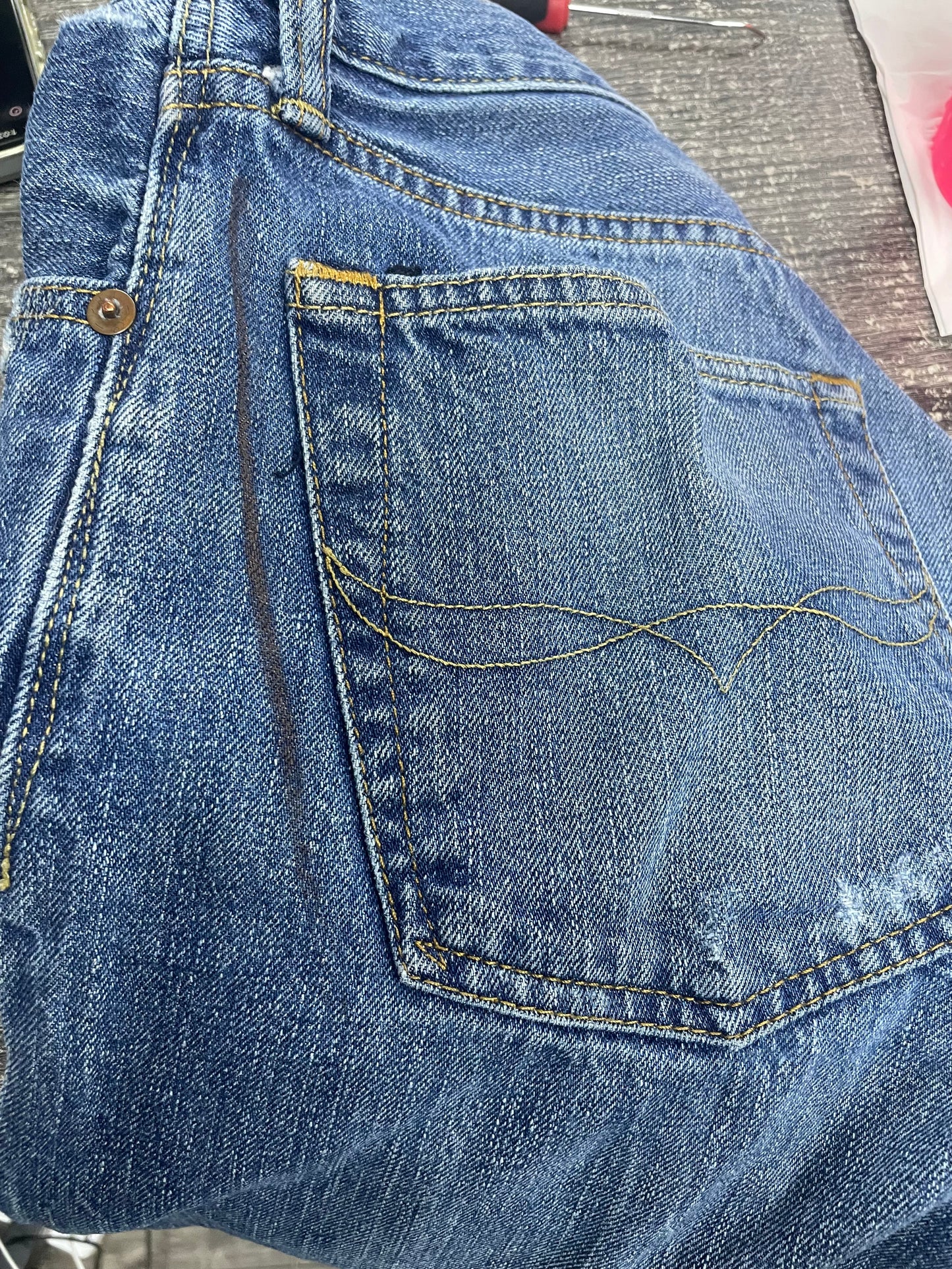 31-Polo Ralph Lauren Classic Fit Tiger Patch Distressed Jeans