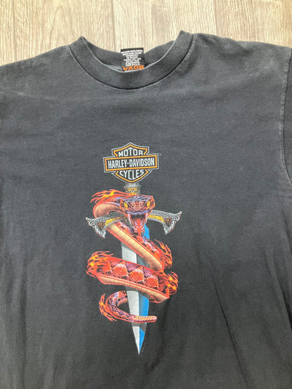 Vintage Harley Davidson Snake Tee Size M