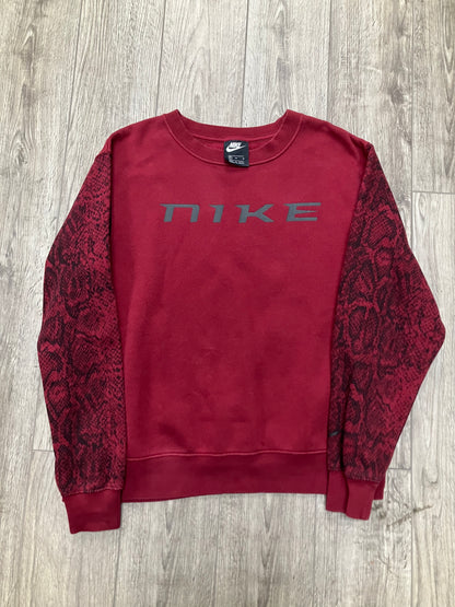 Nike Spellout Red Sweatshirt Size M