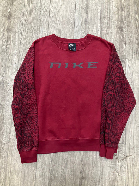 Nike Spellout Red Sweatshirt Size M