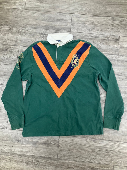 L-Polo Ralph Lauren Green Rugby Shirt