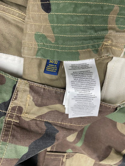 34-Polo Ralph Lauren Woodland Camo Button Cargo Pants