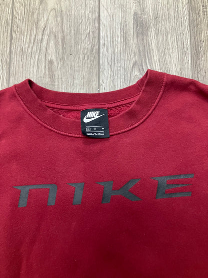 Nike Spellout Red Sweatshirt Size M