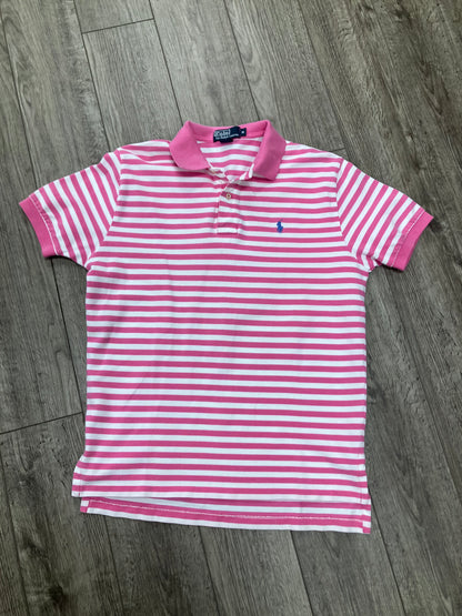 M-Ralph Lauren Pink White Polo