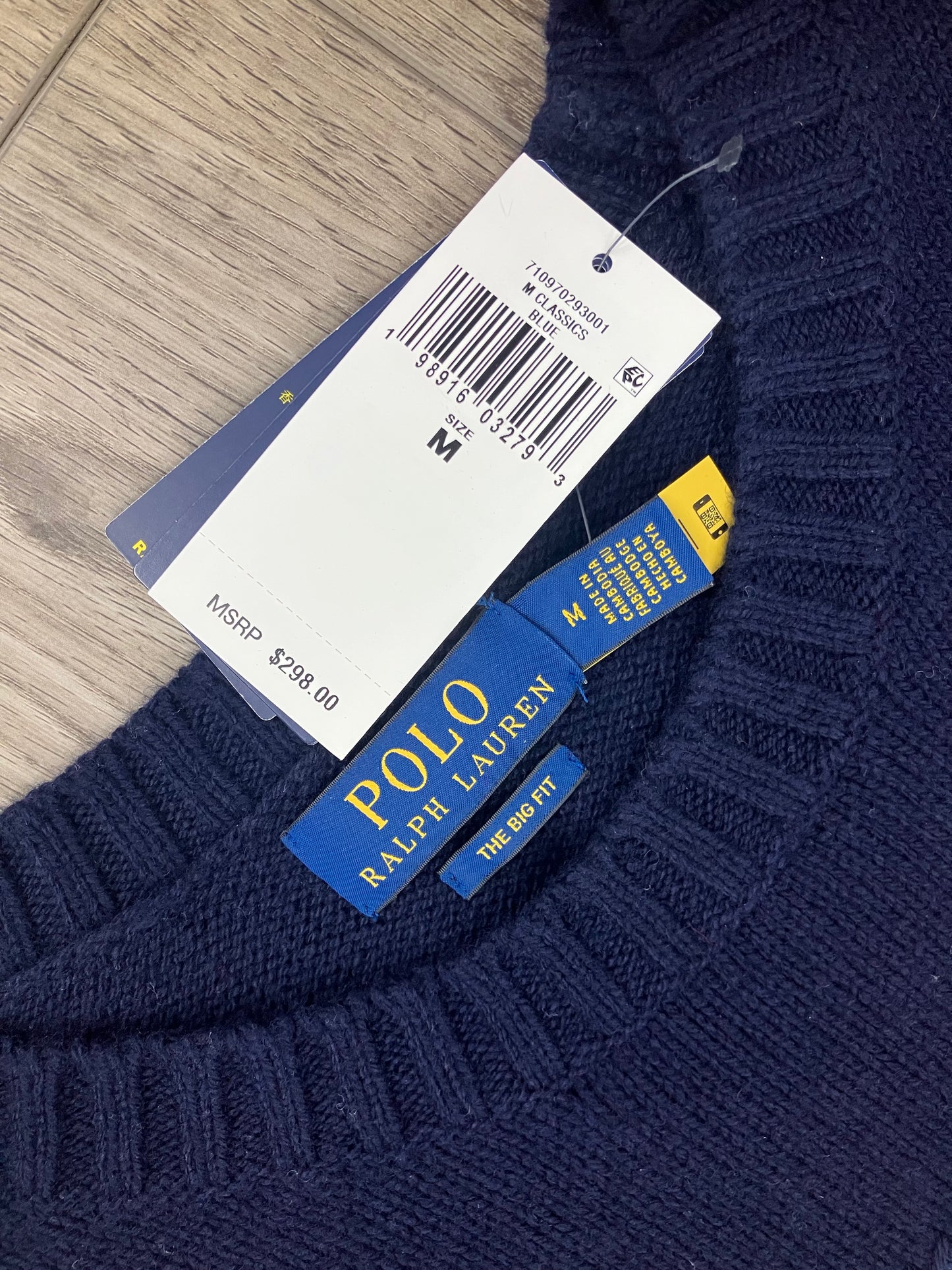M-Polo Ralph Lauren Navy Flag Knit Vest