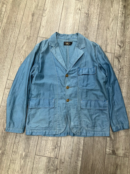 L-Ralph Lauren RRL/Double RL Light Denim Blazer Jacket