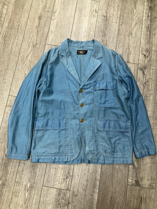 L-Ralph Lauren RRL/Double RL Light Denim Blazer Jacket