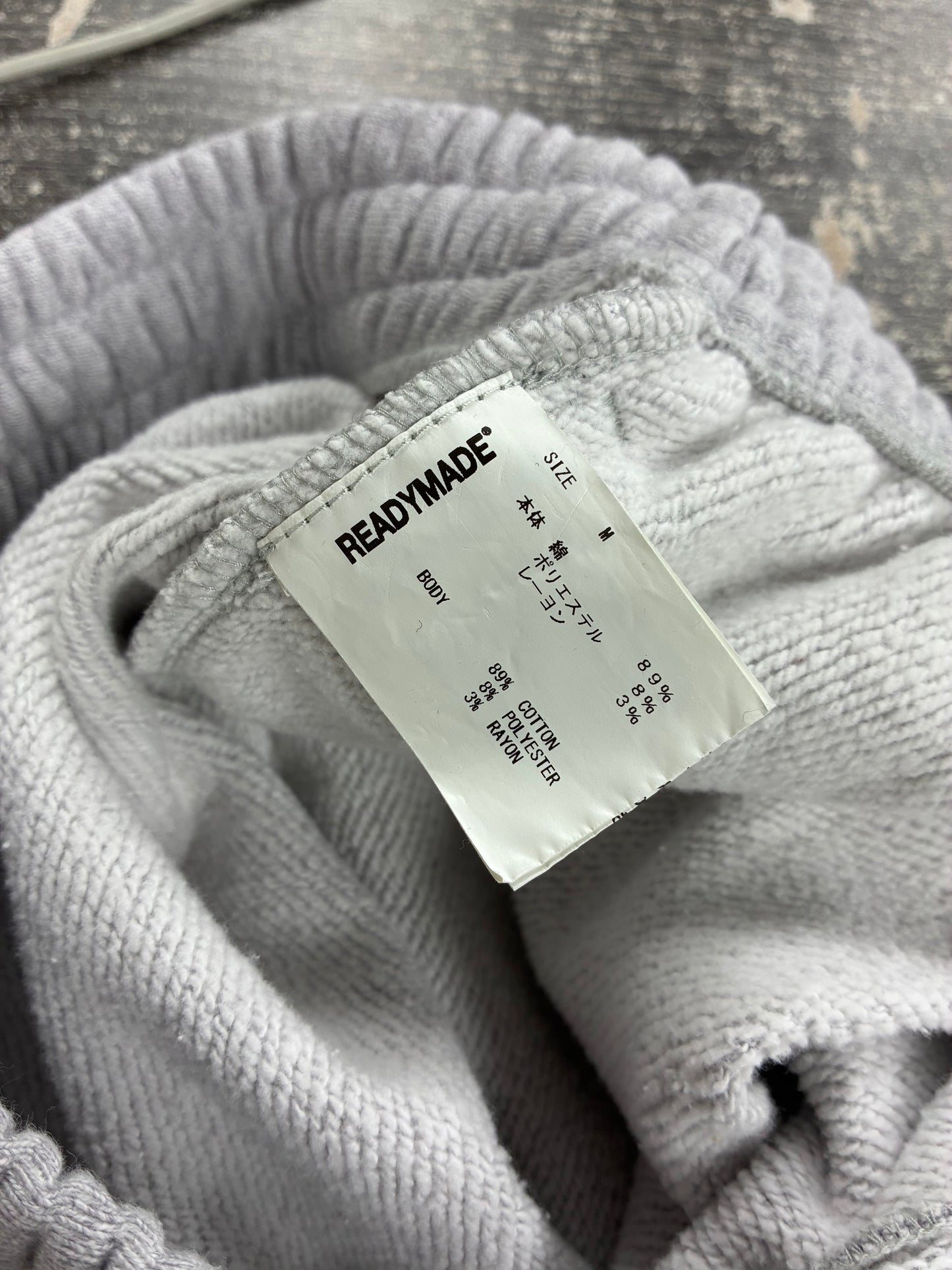 M - ReadyMade Grey Smile Flared Sweatpants
