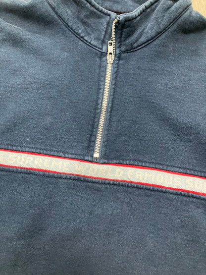 Supreme World Famous Navy Quarter Zip Size L