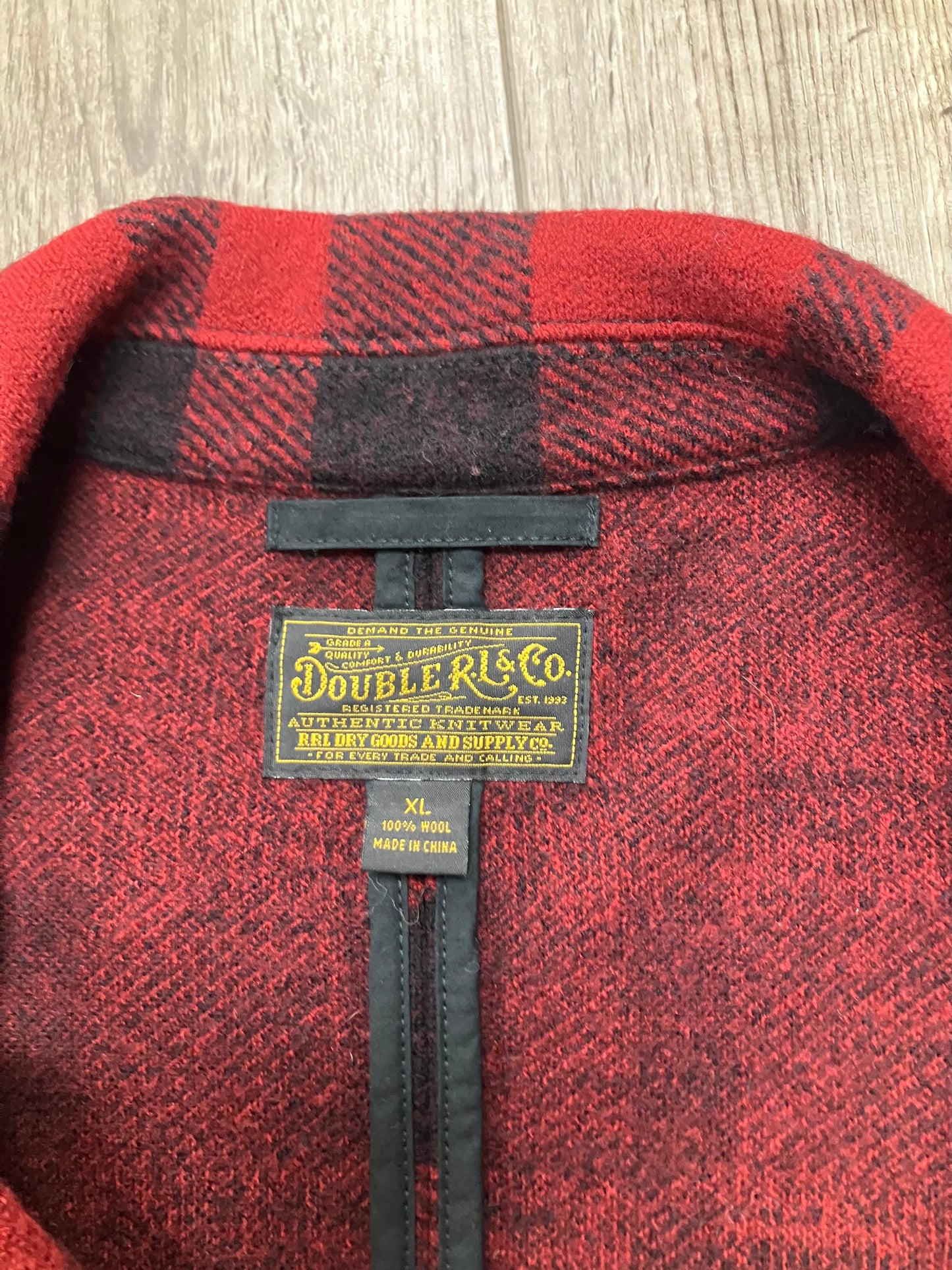 RRL Limited Edition Buffalo Cardigan Size XL