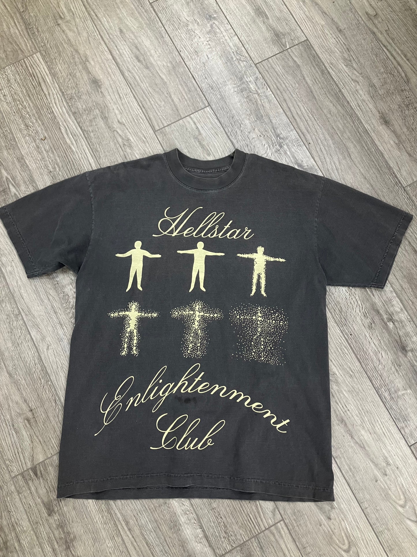 L-Hellstar enlightenment club rhinestone tee