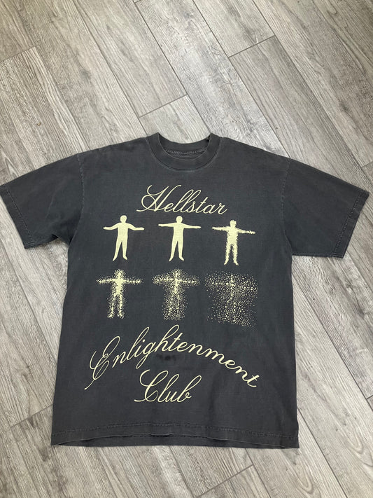 L-Hellstar enlightenment club rhinestone tee
