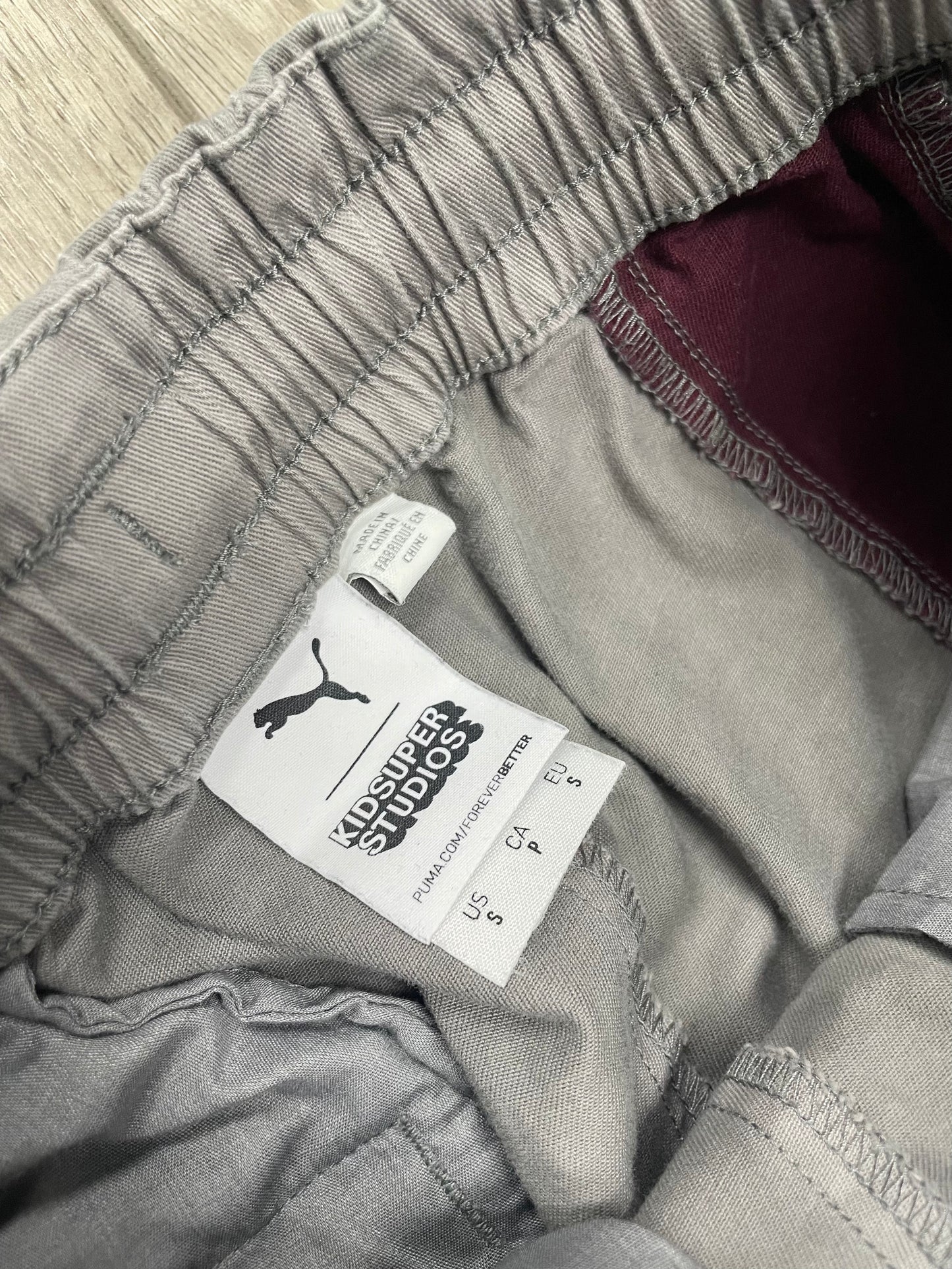 S-KidSuper Puma Grey/Burgundy Pants