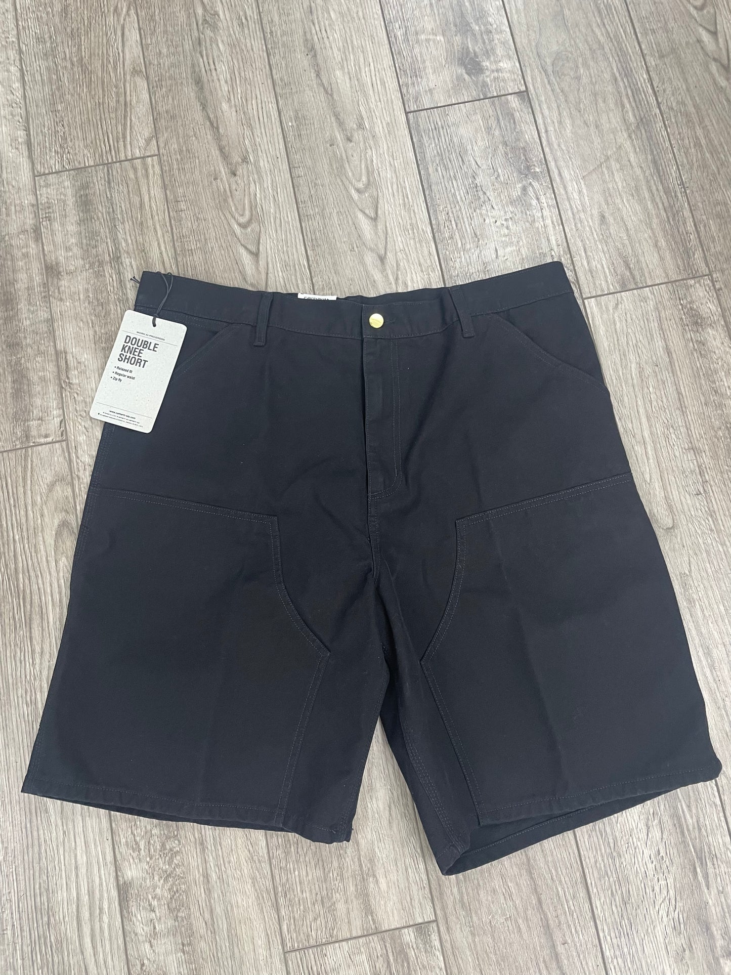 38-Carhartt WIP Black Double Knee Shorts