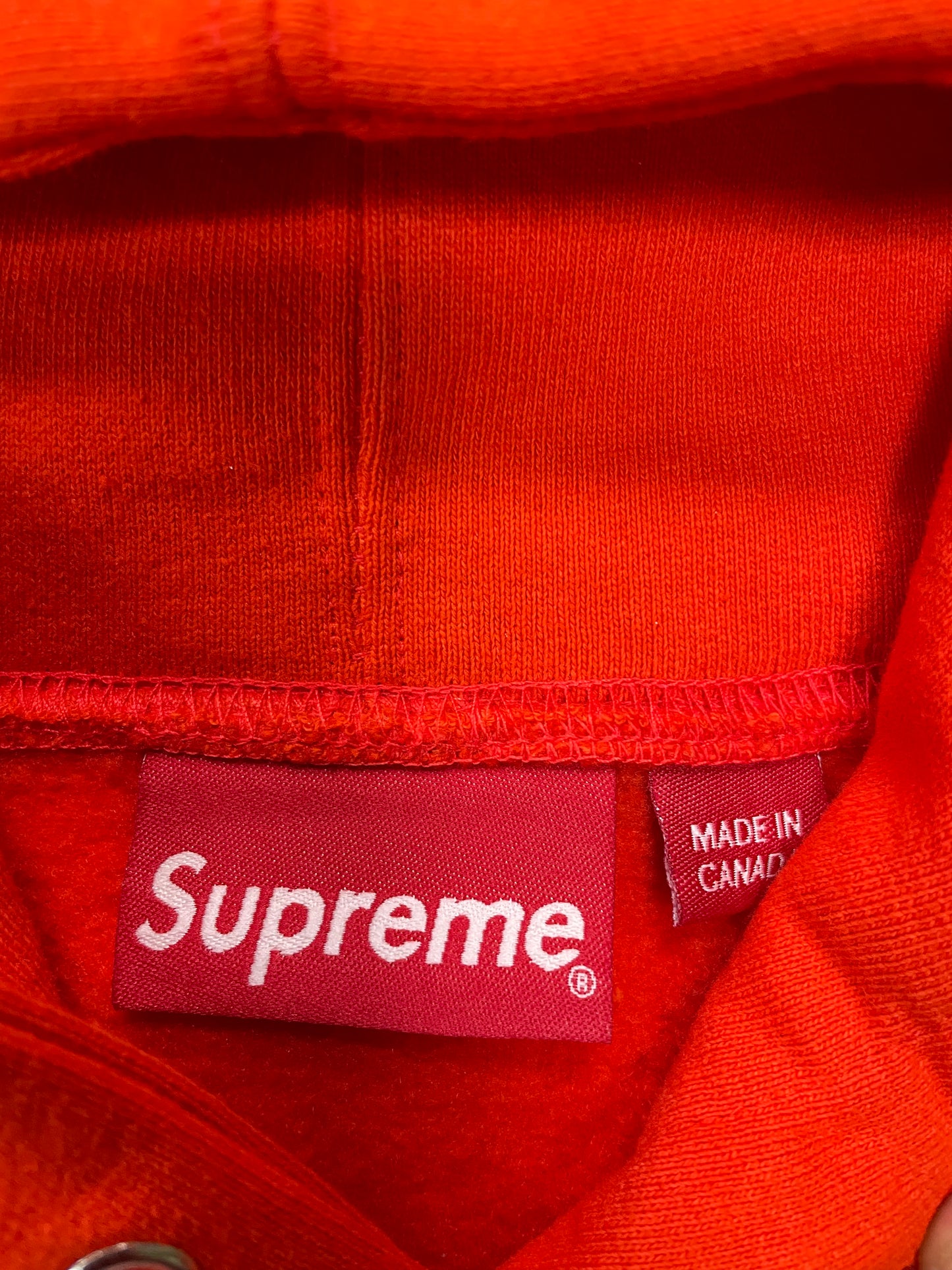 M-Supreme Underline Bright Orange Hoodie